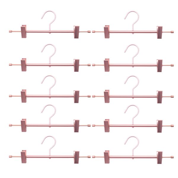 10 Pieces Of Strong Rose Gold Pants Skirt Bottom Hanger With Clip