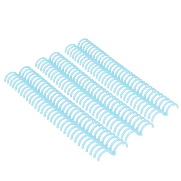 Binding Rings 22mm 30 Holes, Transparent Blue Plastic