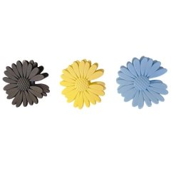 3-Piece Daisy Flower Hair Clip Set - Assorted Colors
