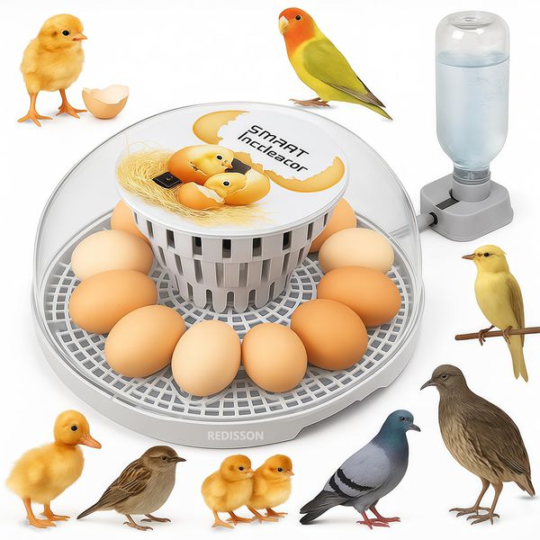 Redisson Egg incubators for Hatching 12 Eggs, Automatic Egg Turning .