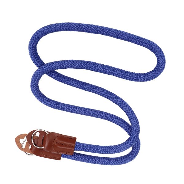 Camera Neck Shoulder Strap Blue Cowhide Nylon