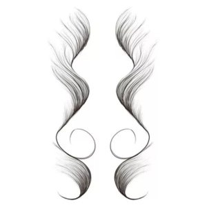 Temporary Tattoo Baby Hair Edges Left and Right Sides