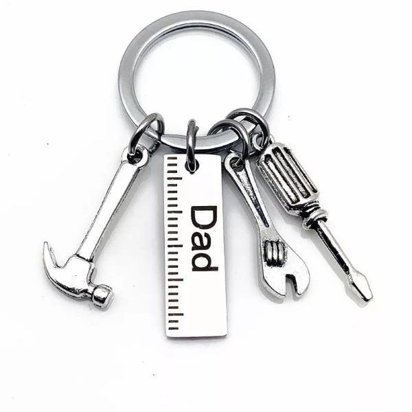 Dad &amp; Tools Key Ring/ Key Chain Gift/ Fathers Day Present