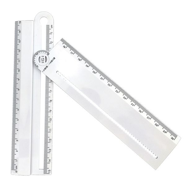Folding Geometry Ruler - All-in-One Maths Tool for School &amp; Office