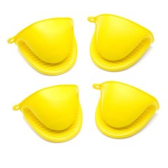 DHAO-4 PCS Mini Oven Gloves Silicone Heat Resistant Cooking Pinch