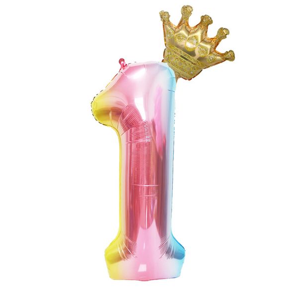 Crown Birthday Balloon Number 1