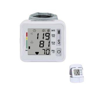 Rechargeable Auto Voice Wrist High Blood Pressure Monitor Heartbeat LCD