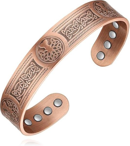 Strength Wide Pure Copper Magnetic Bracelet for Men