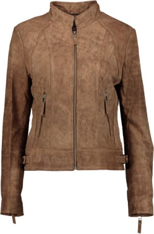 Ladies Bella Rusty Brown Leather Jacket