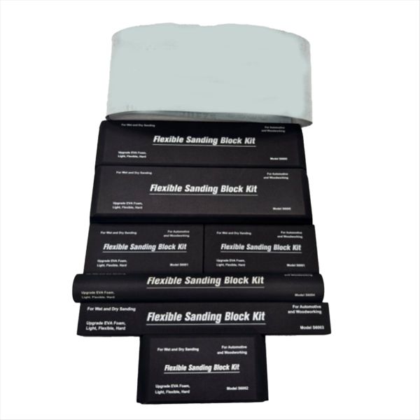Sanding Block Kit of 7 with Sandpaper Sheet,Hand Abrasives Auto Body Sandin