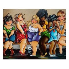 Diamond Painting DIY Kit, Round diamonds, 50x40cm- Dancing Time