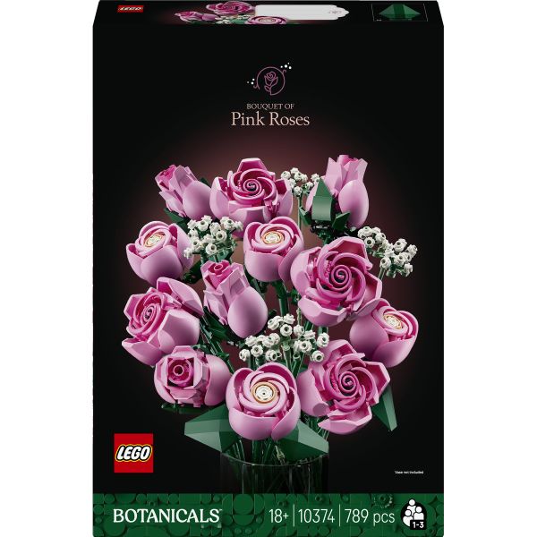 LEGO® Botanicals Bouquet of Pink Roses, Decorative Flowers 10374