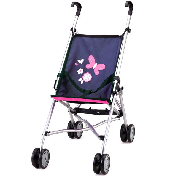 Bayer Buggy Dolls Toy Pram Blue/Pink 57cm Tall