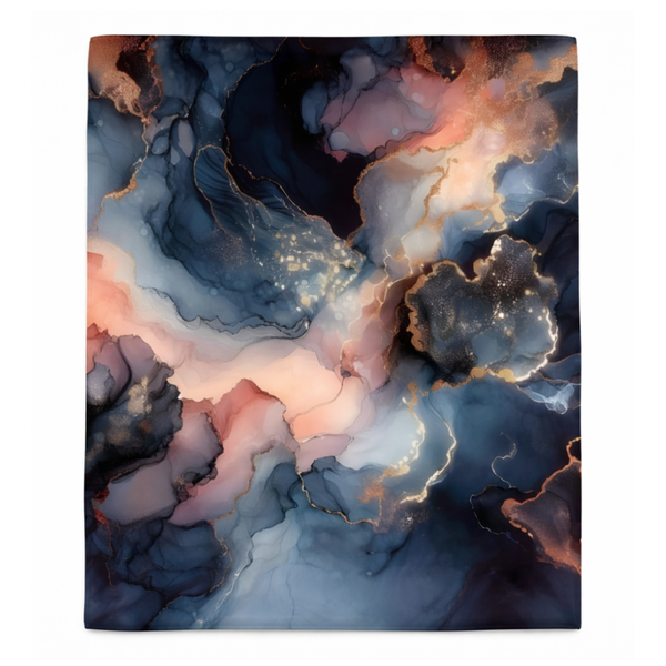 Abstract Marble Fleece Blanket (130 x 150 cm)