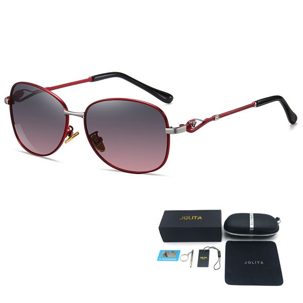 Jolita A684 Metal Sunglasses for Women- Polarized Lenses UV400 Protection