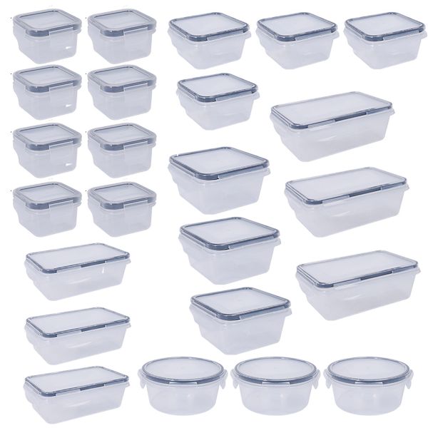 24Piece Fruits Storage Containers with Lids Plastic Salad Food Storage Box