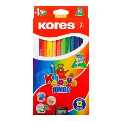 Kores Kolores Triangular Jumbo Pencils, Box of 12