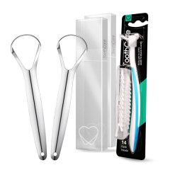 ToothCare - Floss Pro &amp; Spoon Shaped Tongue Scraper (2 Pack)
