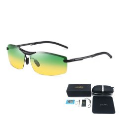 JOLITA-A557 Men's Day and Night Driving Sunglasses Yellow Lens UV Protection