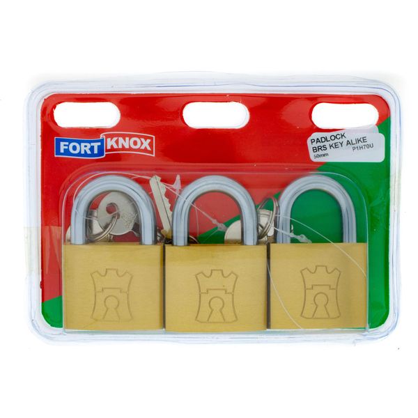 FORT KNOX Padlocks Brass Keyed Alike 50mm Q:3 P1H70U