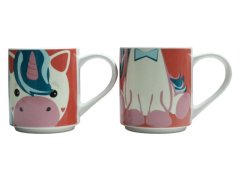 Kids 2 - Piece Porcelain Mug Pony Motif 265ml