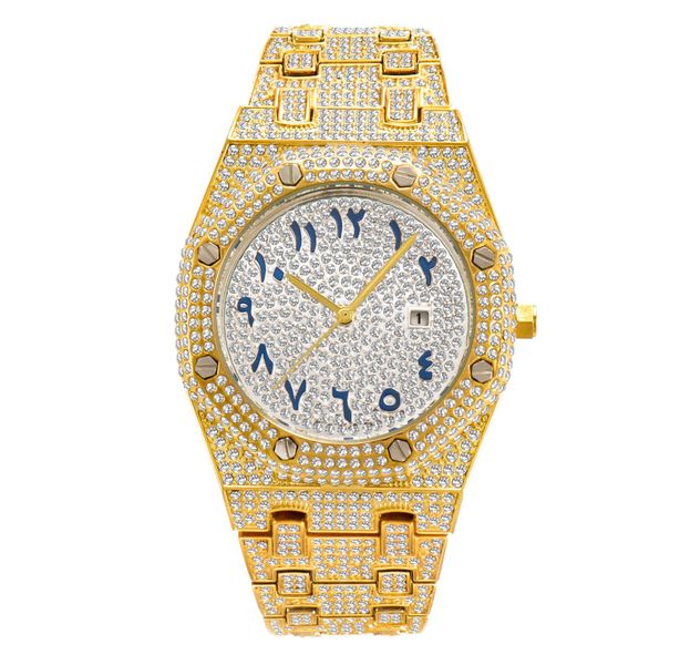 ZELTRYN Hip hop high end full diamond waterproof watch