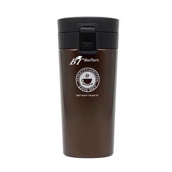 380ML Leak Proof Travel Coffee Mug - Thermos Mugs - Walnut Brown