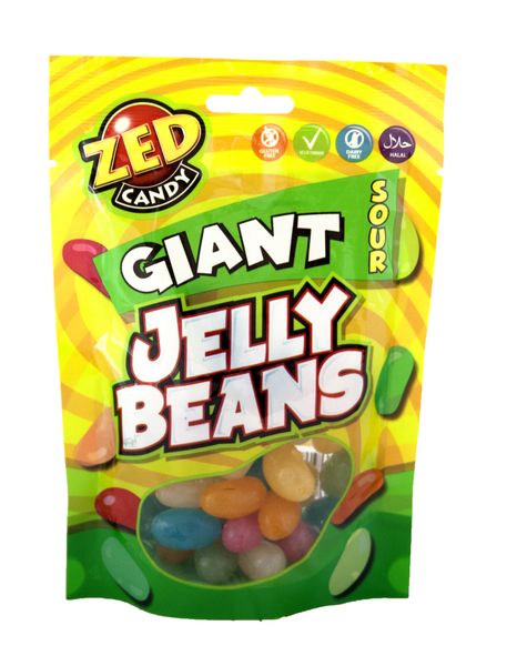 Zed Candy Pouch - Giant Sour Jelly Beans 12 x 140 g