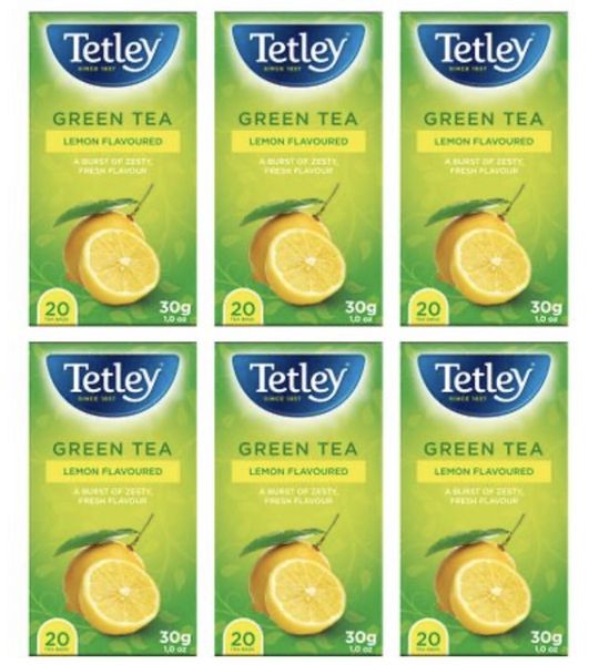 Tetley Green Lemon 6 x 20's - 120 Teabags
