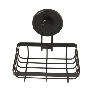 Soap Dish Holder iron with ABS and TPS Suction Cup - matt black