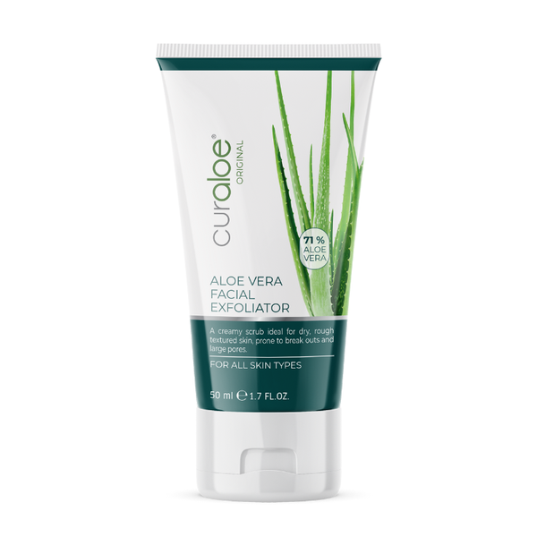 Curaloe Aloe Vera Facial Exfoliator 50ml - 71% Aloe Vera