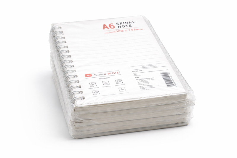 A6 Spiral Notebook - Lined Pages, Compact Pocket Size-70 Sheets-4 Pack
