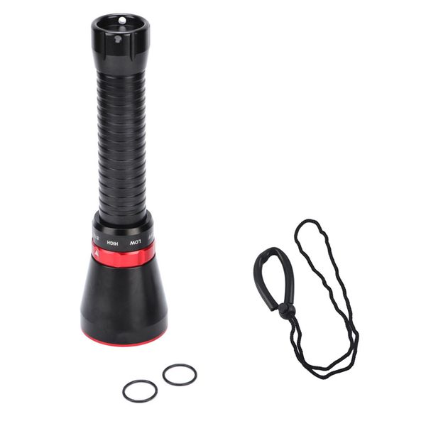 18000LM 100m Waterproof Red Underwater Flashlight
