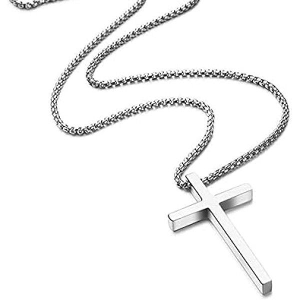 Minimalist Cross Necklace - Titanium Steel