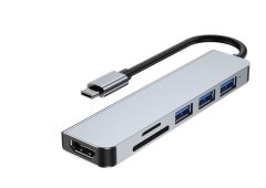 AB-E984 Type C Hub 6 in 1 with Card Reader &amp; HDMI Slot