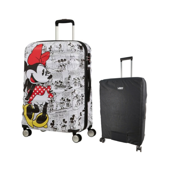 American Tourister Disney Wavebreaker Spinner 77CM + Voss Luggage Cover