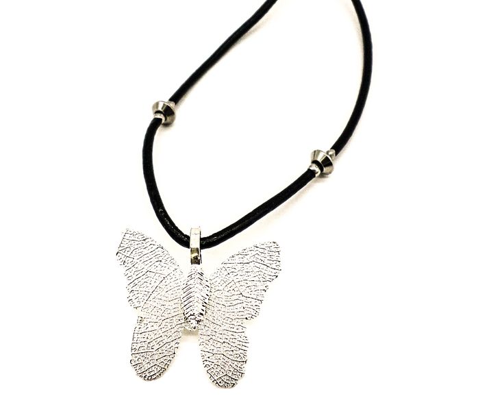 Fabulae Women's Silver Butterfly Necklace, Kendall