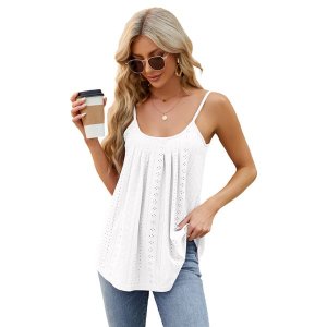 Sleeveless Camisole With Cutouts
