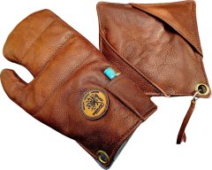 Leather Braai Glove Set - Tan