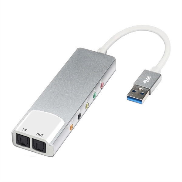 USB External Audio Converter Audio Card 5.1 Channel Headphone Adapter
