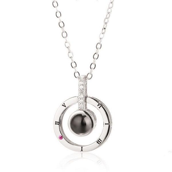 Rose Love Languages Pendant - Silver