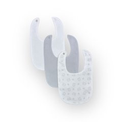 Mothers Choice 3-Pack Baby Basic Bibs - House Print Cotton Set