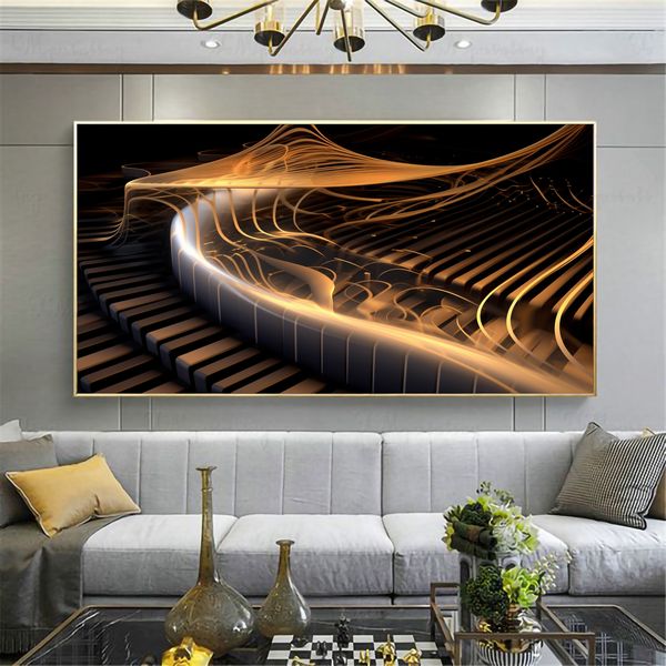 Canvas Wall Decor - Elegant Piano Abstract - 0402