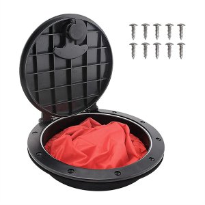 6Inch Deck Plate Kit Kayak Deck Hatch for Boat Fishing Rigging Black