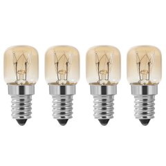Oven Bulb,4Pcs E14 Oven 15W,SES Cap Clear Pac Pygmy Oven Lamp