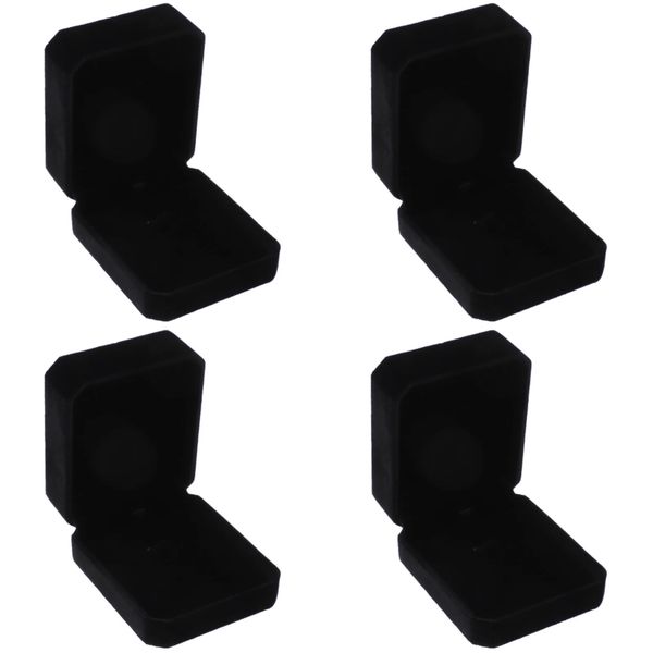 S &amp; C Black Velvet Necklace Box - Pack of 4