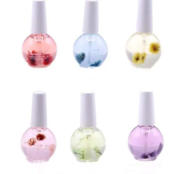 2 Pc Cuticle Oil with Dry Flower 15ml of Various Flavours
