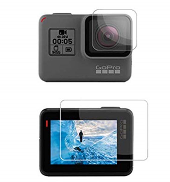 Tempered Glass Front &amp; Back for GoPro Hero 7 Action Camera