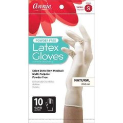 ANN03845 - Annie Latex Gloves Powder Free S 10Ct 4 Pack (40 pcs)