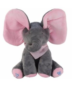 Plush Peek-A-Boo Elephant Grey/Pink